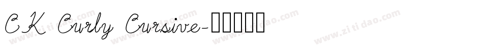 CK Curly Cursive字体转换